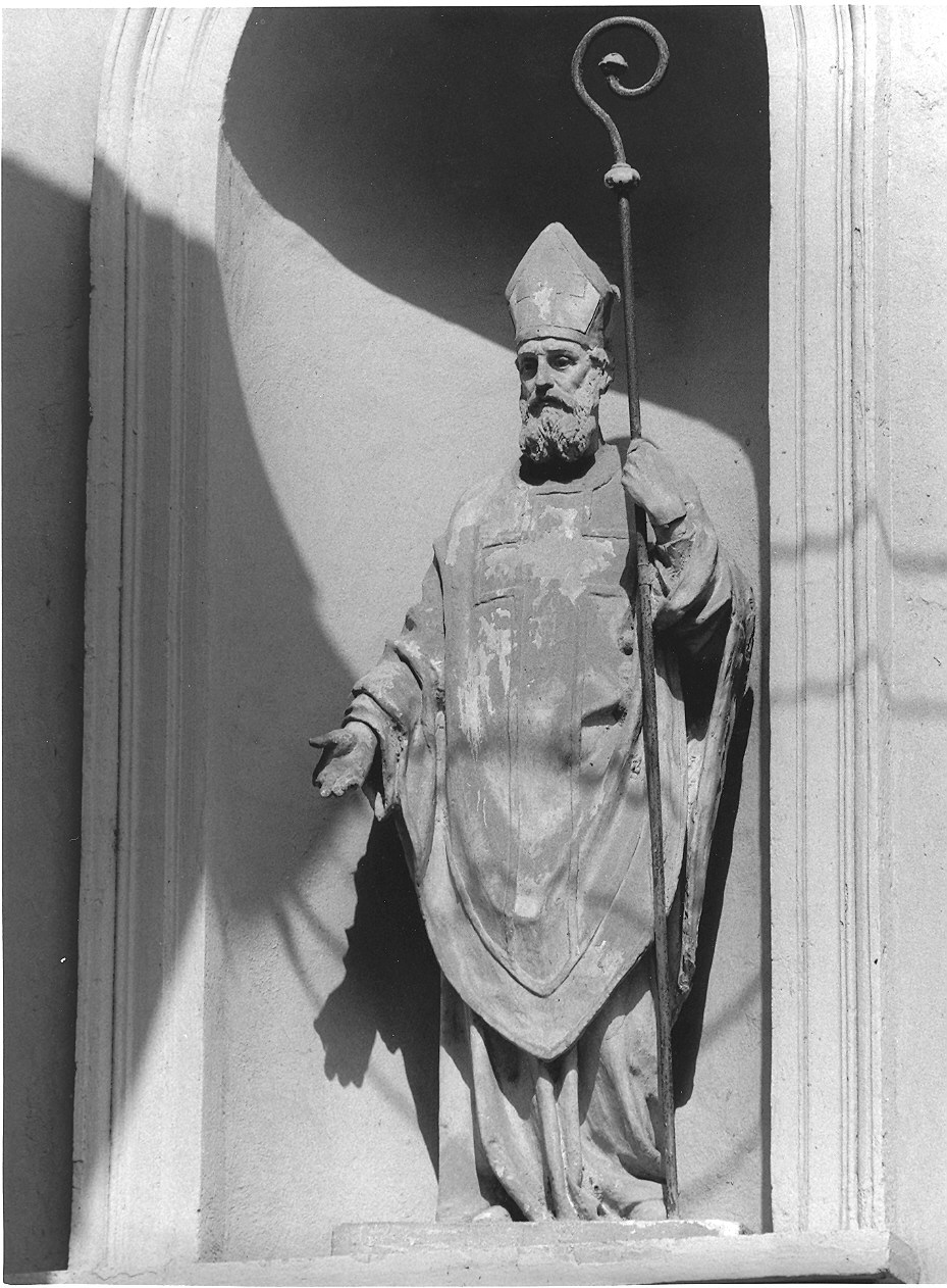Santo vescovo (statua) di Ferrarini Agostino (attribuito) (sec. XIX)