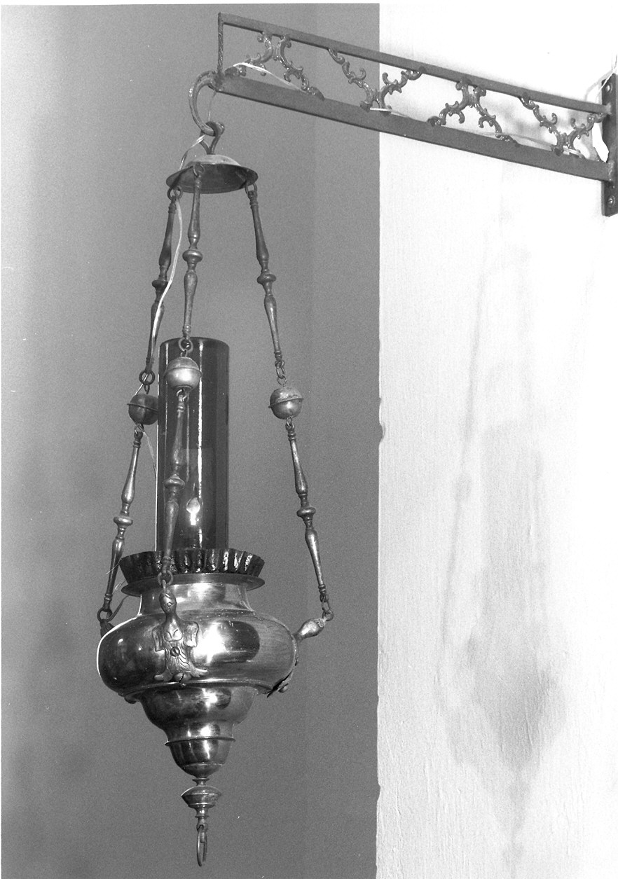 lampada pensile a vaso - ambito italiano (sec. XIX)