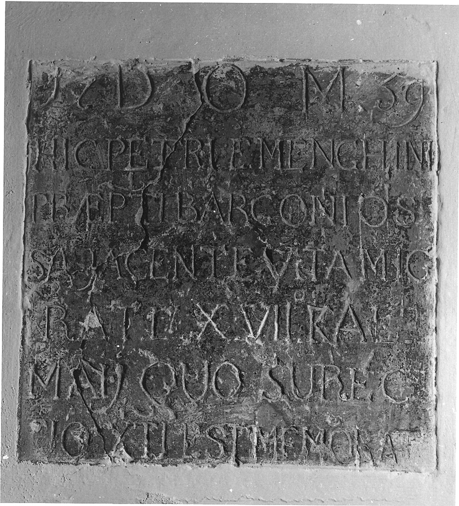 lapide tombale - ambito parmense (sec. XVIII)