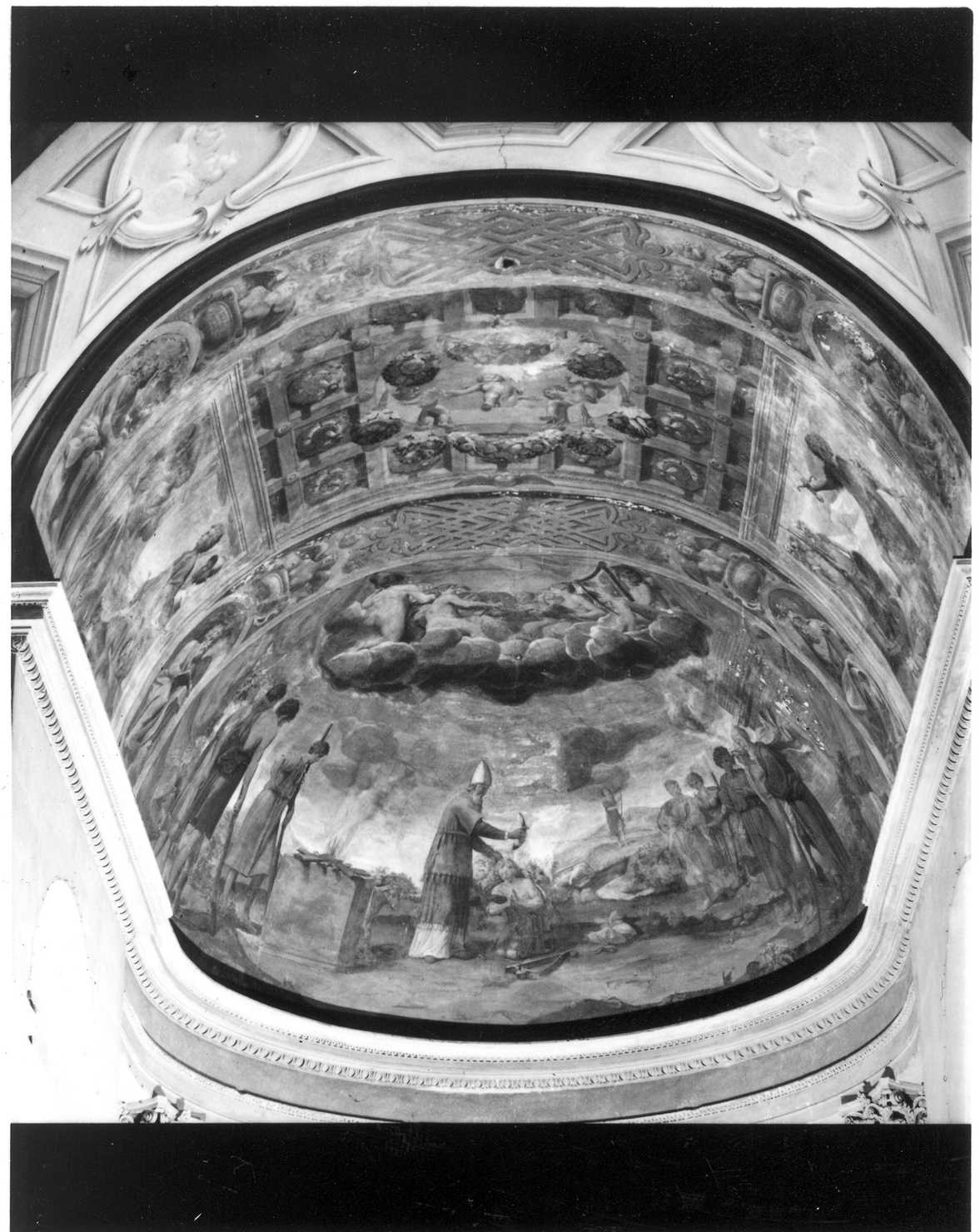 Ezechiele, Isaia, Geremia e Daniele (decorazione pittorica) di Orlandini Giulio (sec. XVII)