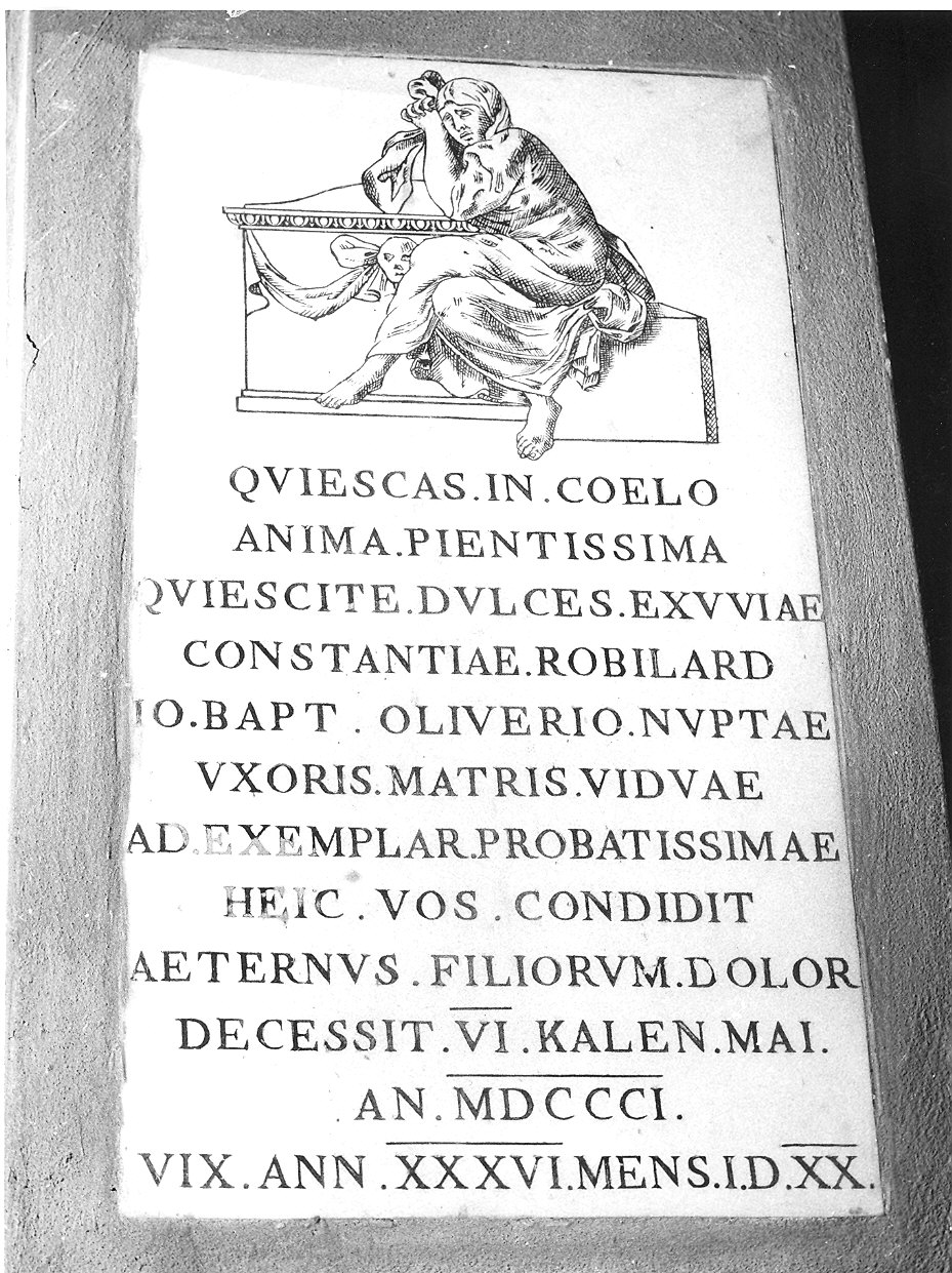 lapide commemorativa - ambito parmense (sec. XIX)