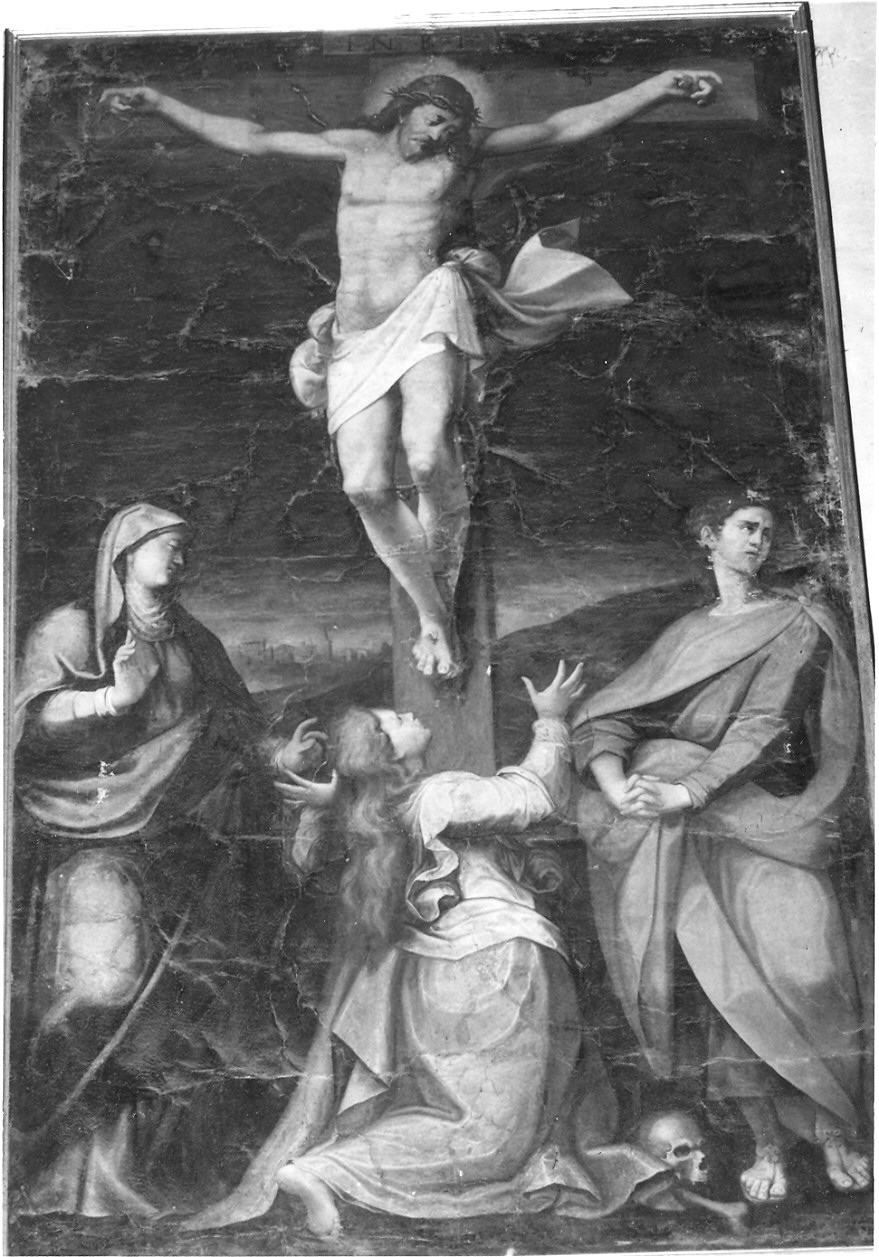 crocifissione (dipinto) di Campi Vincenzo (attribuito) (metà sec. XVI)