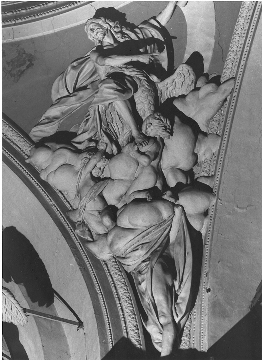 San Giovanni Evangelista (decorazione plastica) di Reti Domenico (attribuito) (fine sec. XVII)