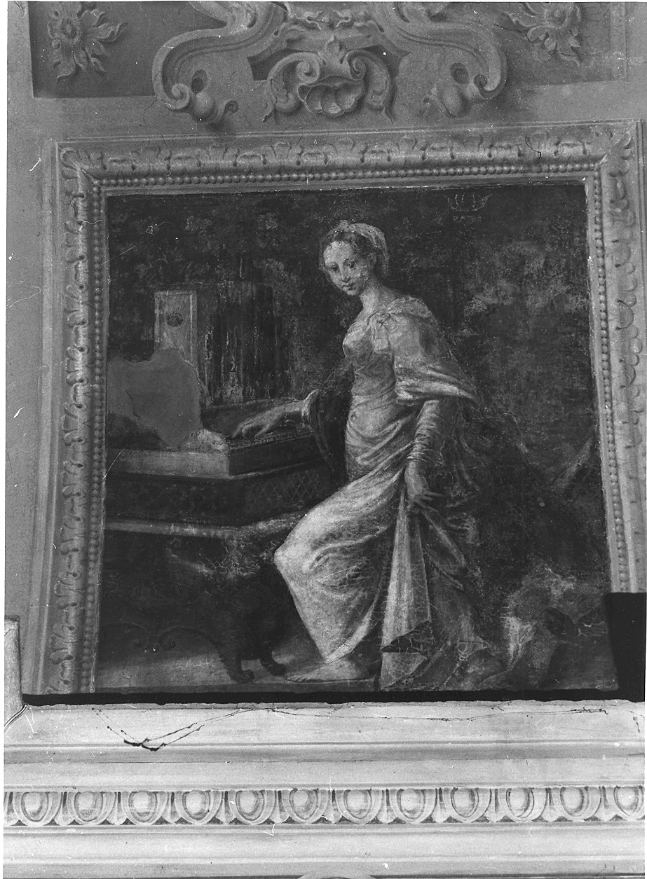 Santa Cecilia (a sinistra)//Santa Margherita (a destra) (dipinto) di Mazzola Bedoli Girolamo (prima metà sec. XVI)