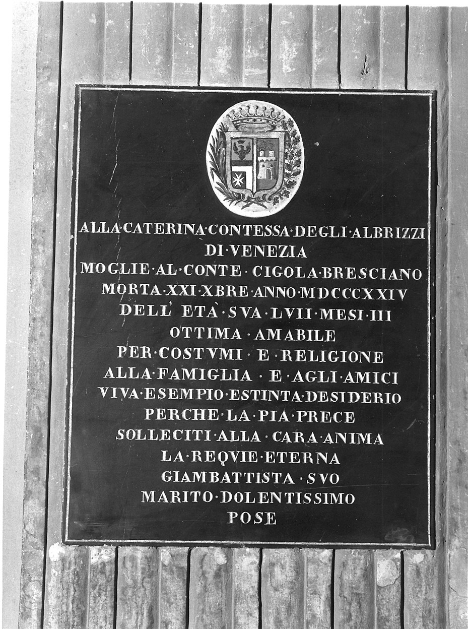 lapide commemorativa - ambito parmense (sec. XIX)