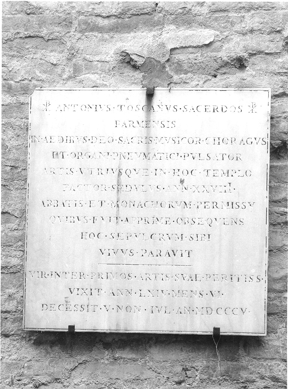 lapide - ambito parmense (sec. XIX)