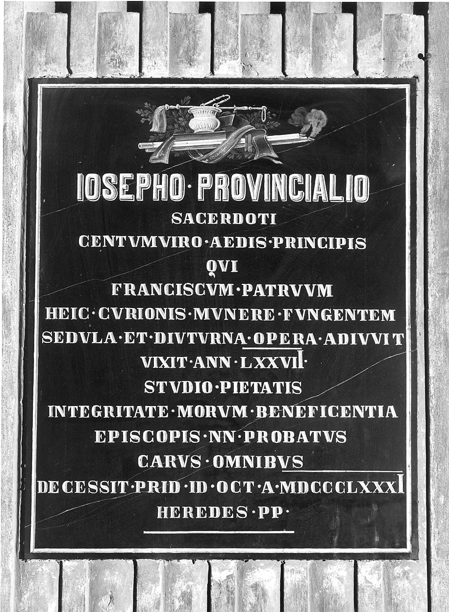 lapide - ambito parmense (sec. XIX)