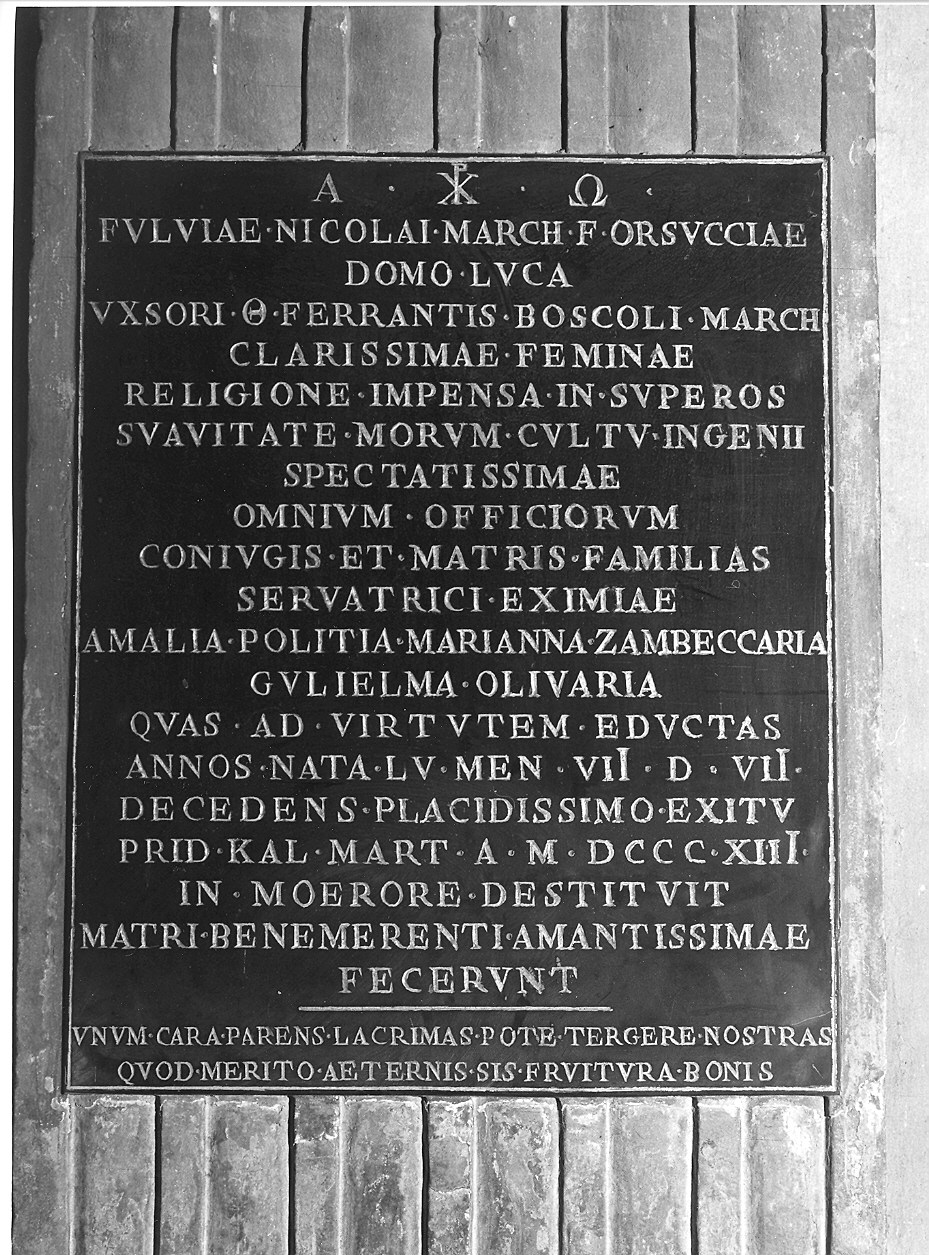 lapide - ambito parmense (sec. XIX)