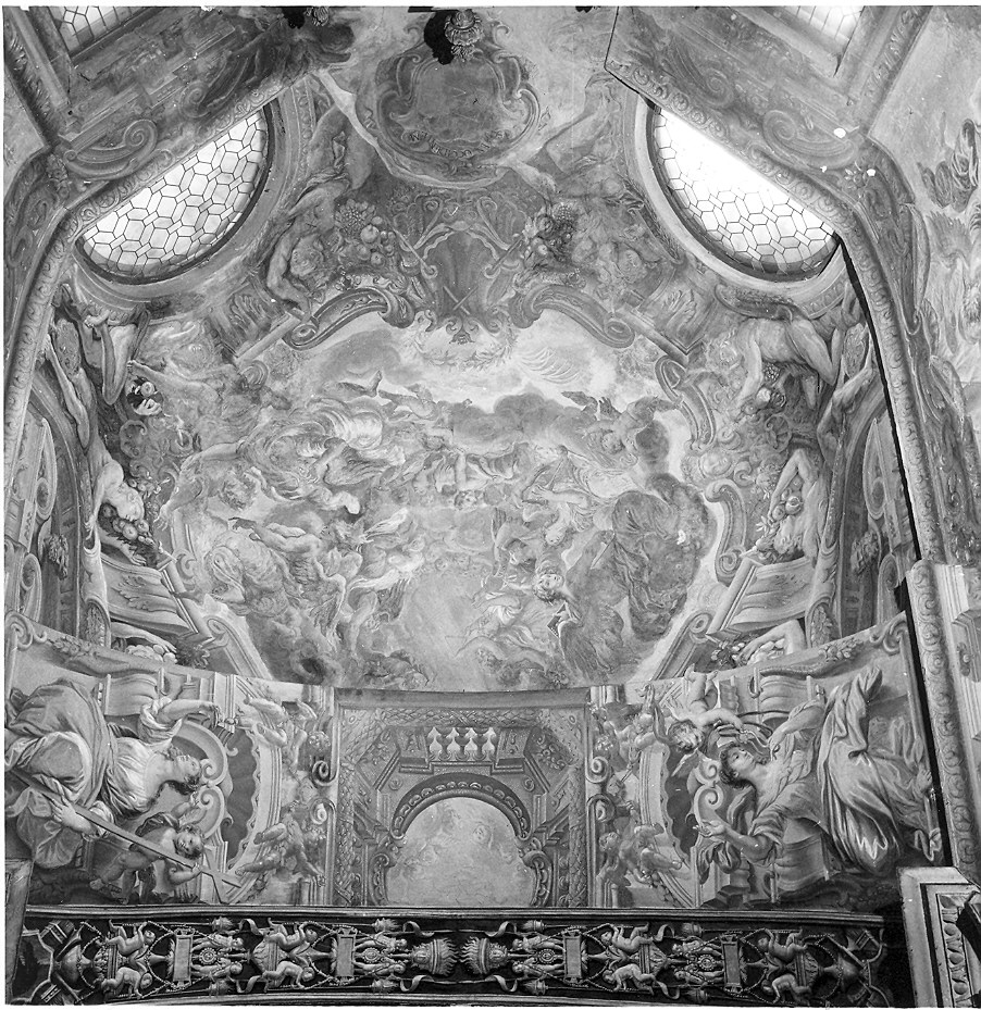 gloria di San Giacomo (dipinto) di Merano Giovanni Battista, Aldrovandini Tommaso (sec. XVII)