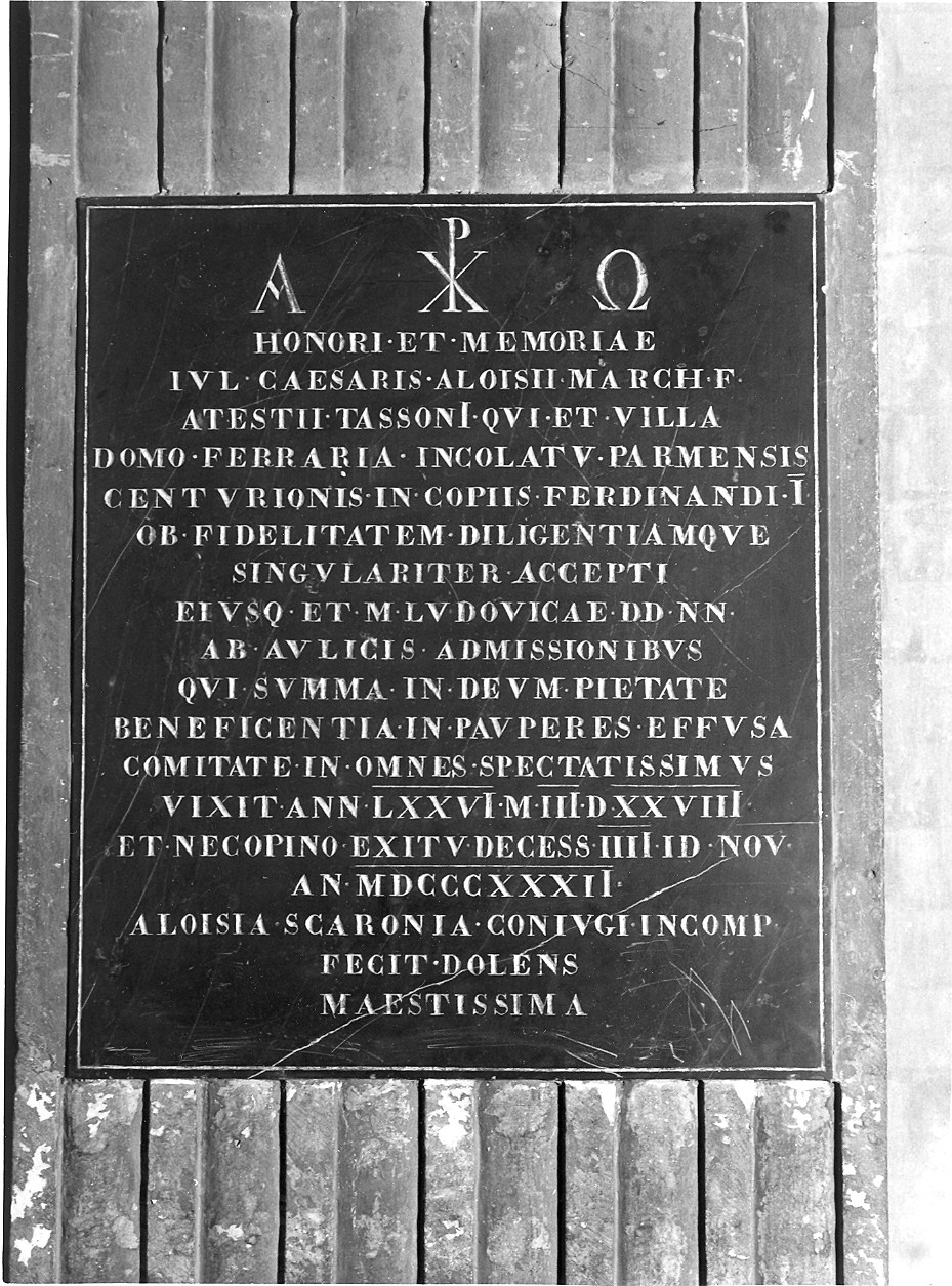 lapide - ambito parmense (sec. XIX)