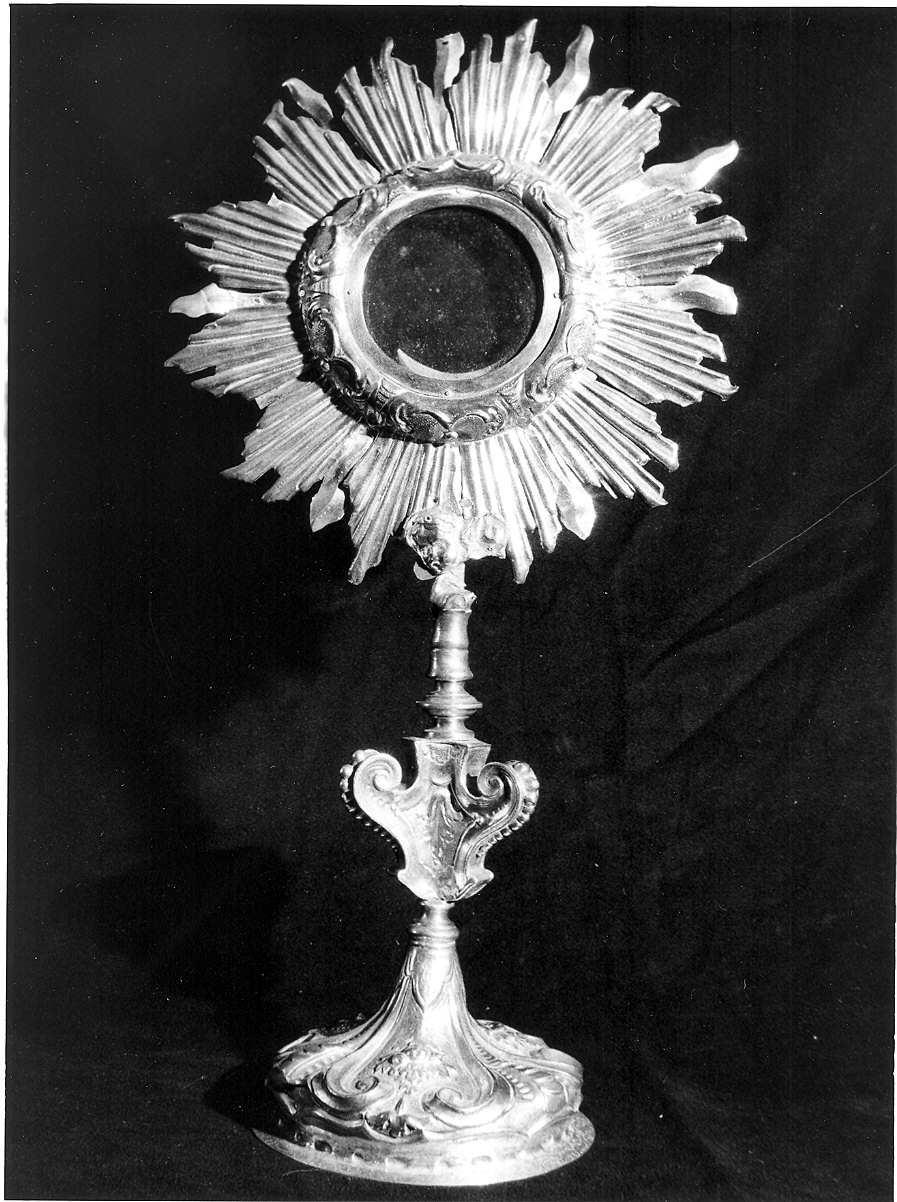 ostensorio - a raggiera - ambito parmense (ultimo quarto sec. XVIII)