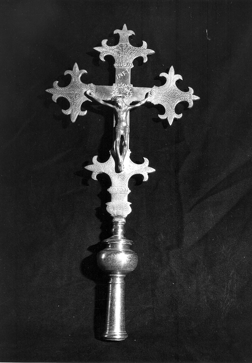 croce processionale - ambito Italia settentrionale (seconda metà sec. XIX)