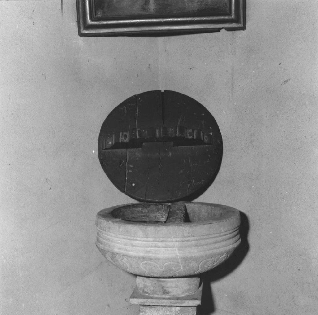 fonte battesimale - ambito parmense (seconda metà sec. XVII)