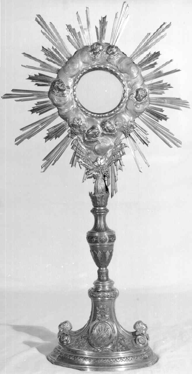 ostensorio - a raggiera - ambito parmense (ultimo quarto sec. XVIII)