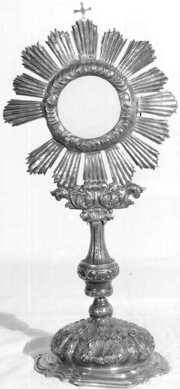 ostensorio - a raggiera - ambito emiliano (seconda metà sec. XVIII)