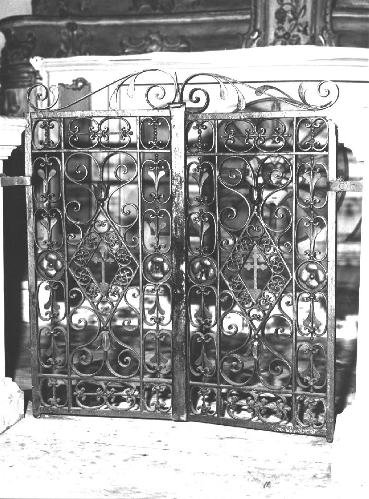 cancellata di balaustrata, elemento d'insieme - ambito parmense (fine sec. XIX)