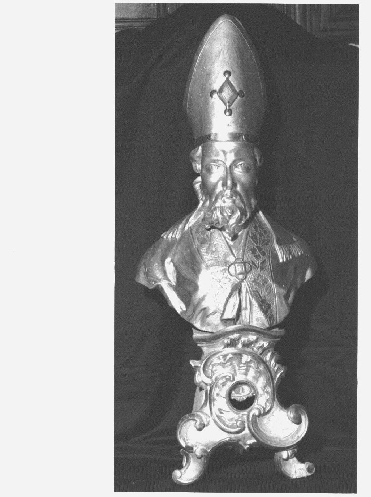 reliquiario - a busto, serie - ambito piacentino (sec. XVIII)