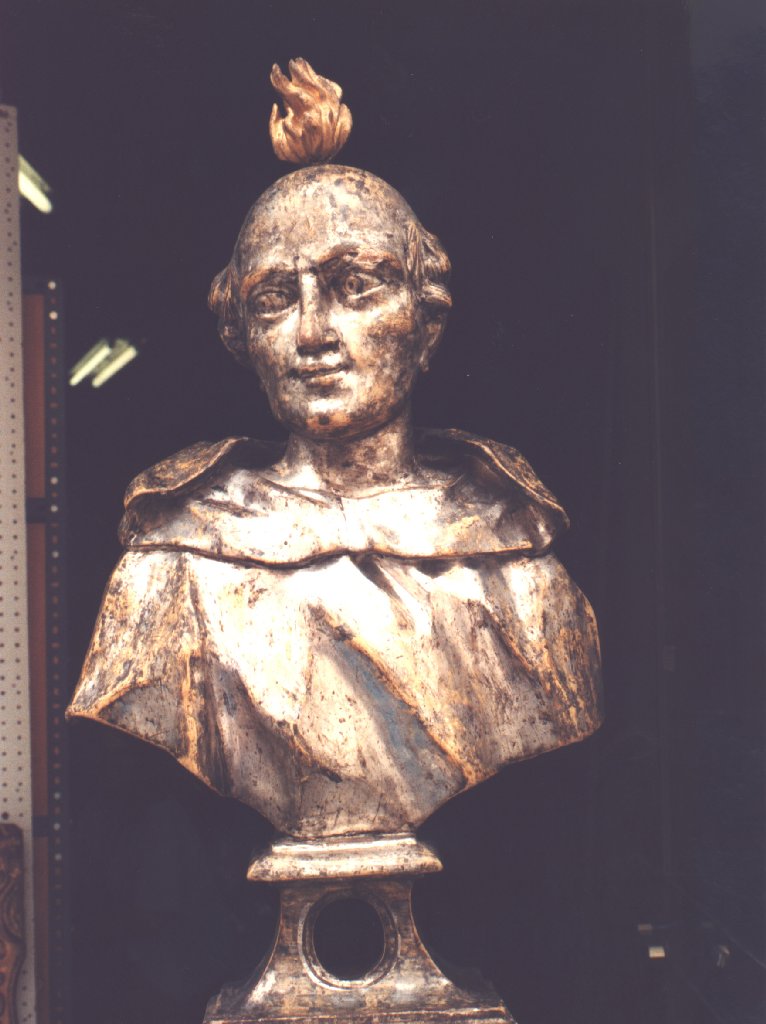 reliquiario - a busto, serie - ambito ligure-toscano (fine/inizio secc. XVIII/ XIX)