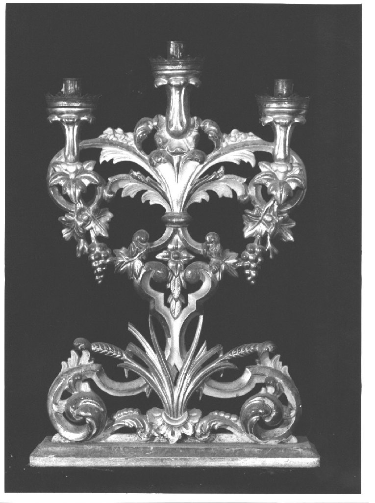 candelabro, serie - ambito ligure-toscano (seconda metà sec. XVIII)
