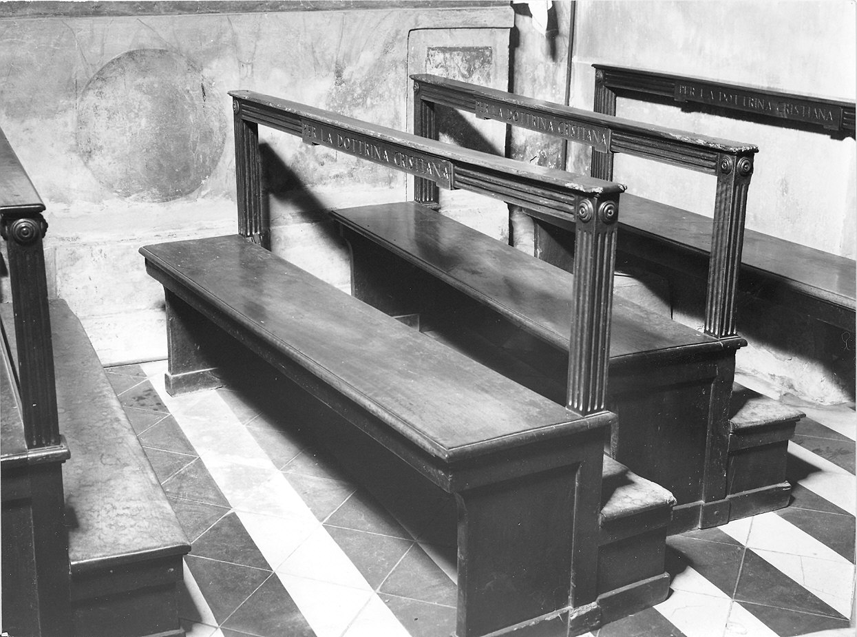 banco da chiesa, serie - ambito piacentino (sec. XIX)