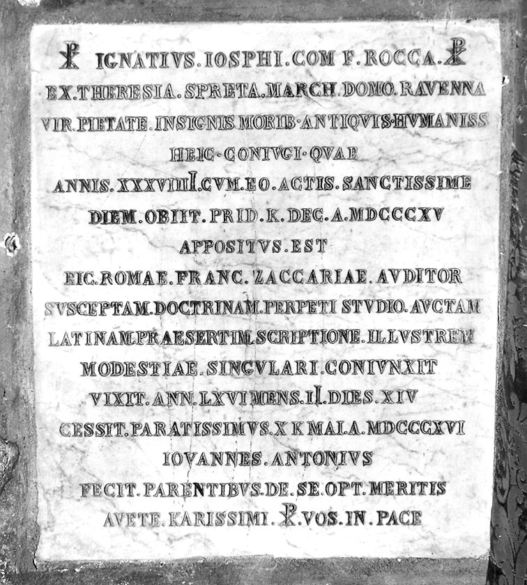 lapide commemorativa - ambito piacentino (sec. XIX)