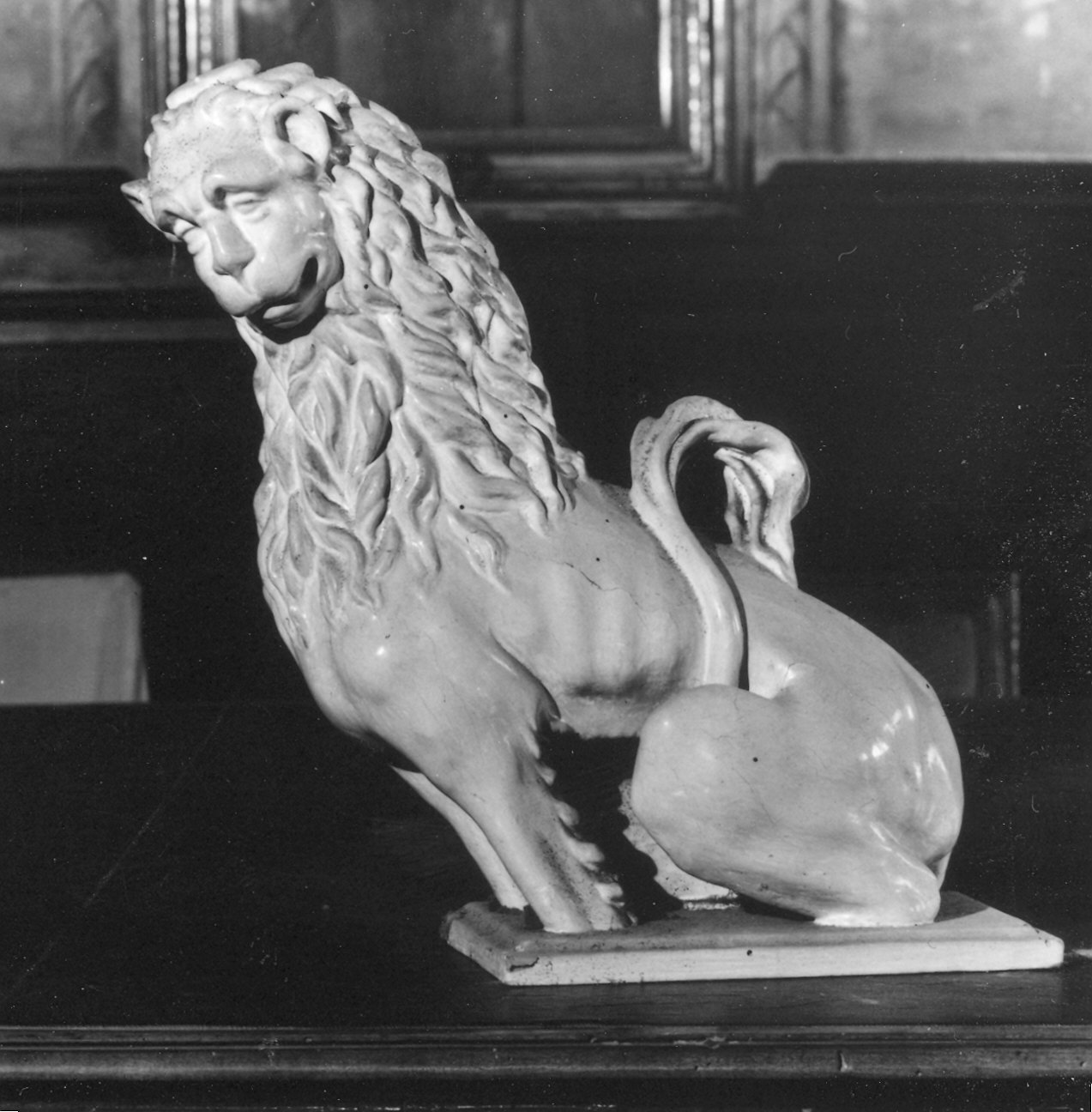 leone (statua, coppia) - ambito piacentino (sec. XVIII)