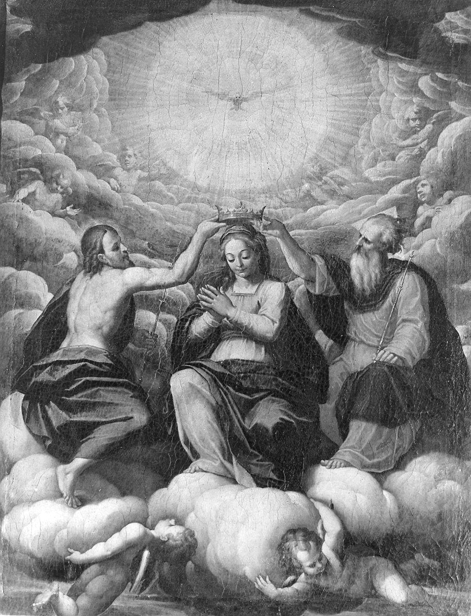 incoronazione di Maria Vergine (dipinto) di Trotti Giovan Battista detto Malosso (inizio sec. XVII)