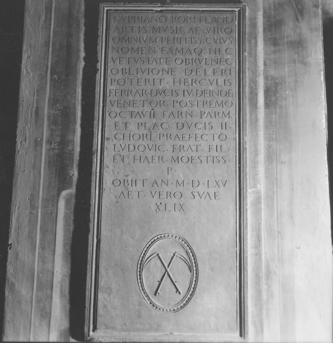 lapide commemorativa - ambito parmense (sec. XVI)