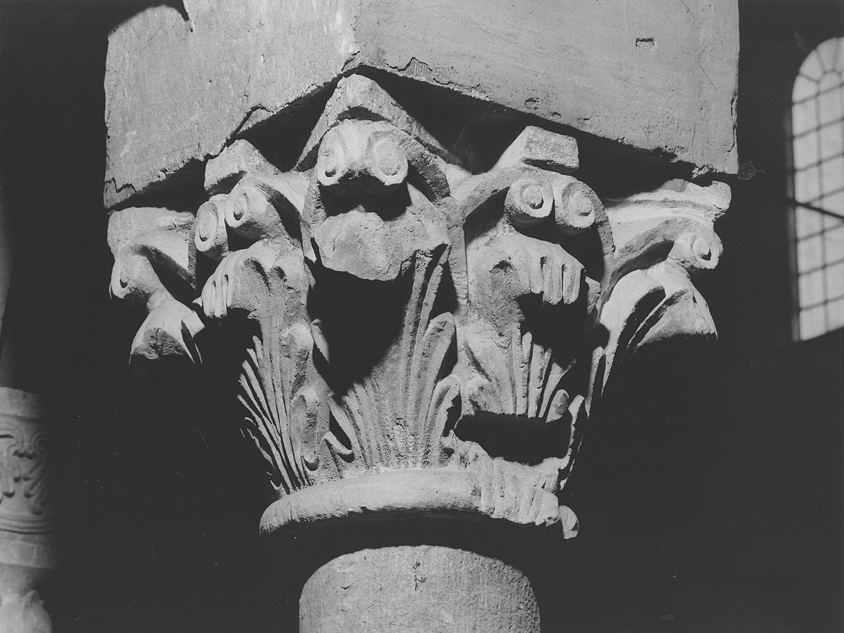 capitello corinzio - ambito parmense (sec. XII)