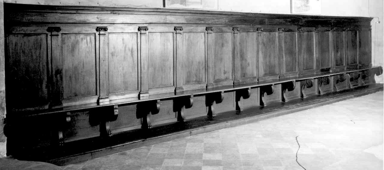 stalli del coro - bottega parmense (prima metà sec. XVI)