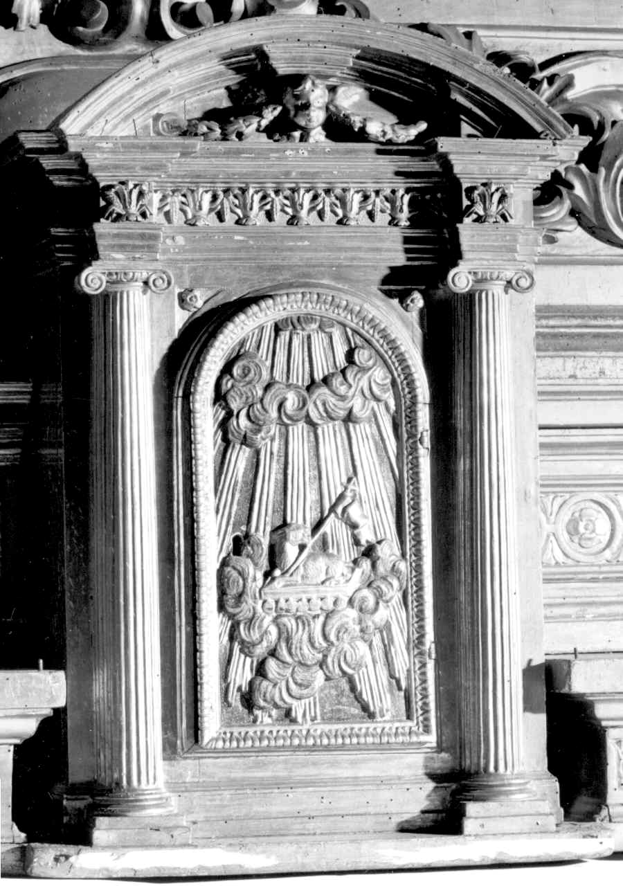 tabernacolo - a frontale architettonico - bottega parmense (sec. XIX)