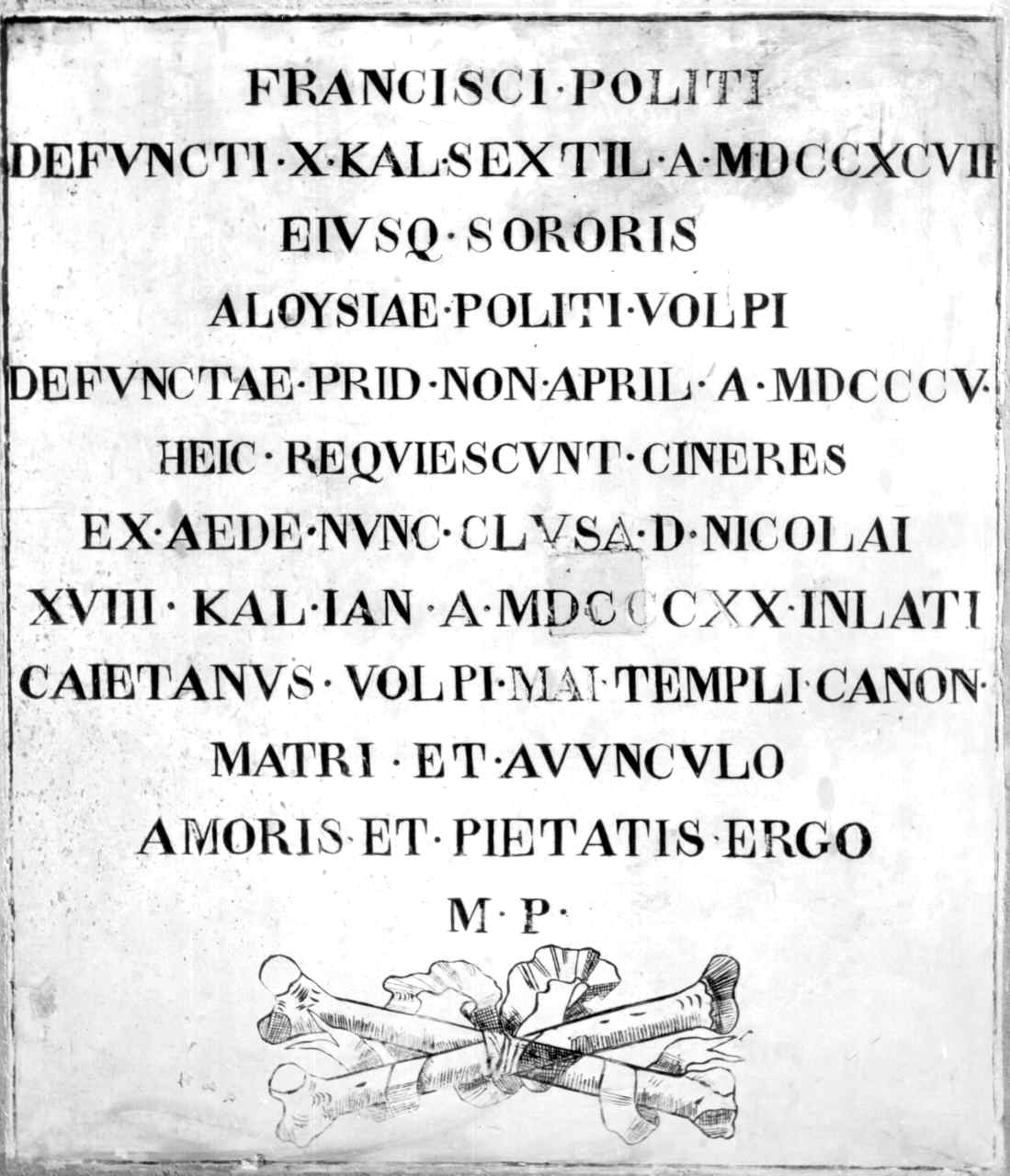 lapide commemorativa - bottega parmense (primo quarto sec. XIX)