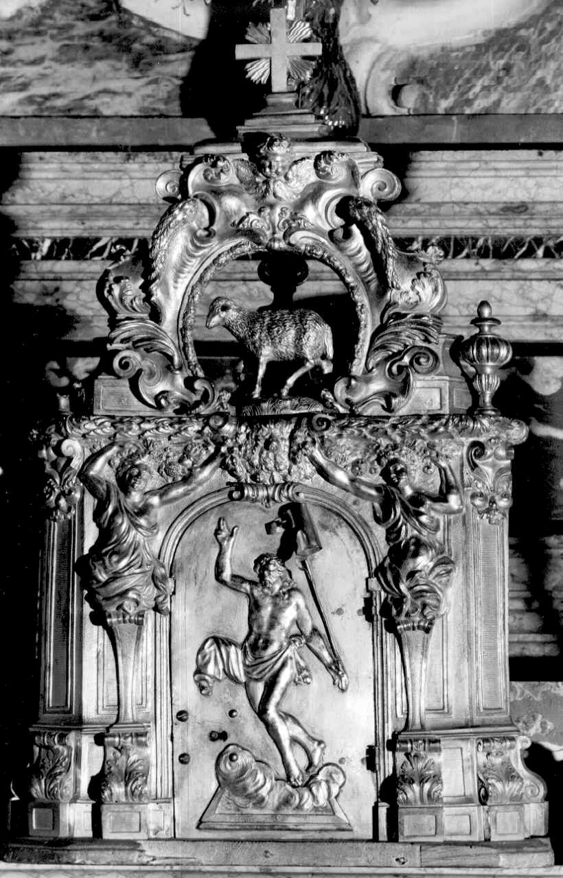 tabernacolo - a frontale architettonico - bottega parmense (sec. XVIII)