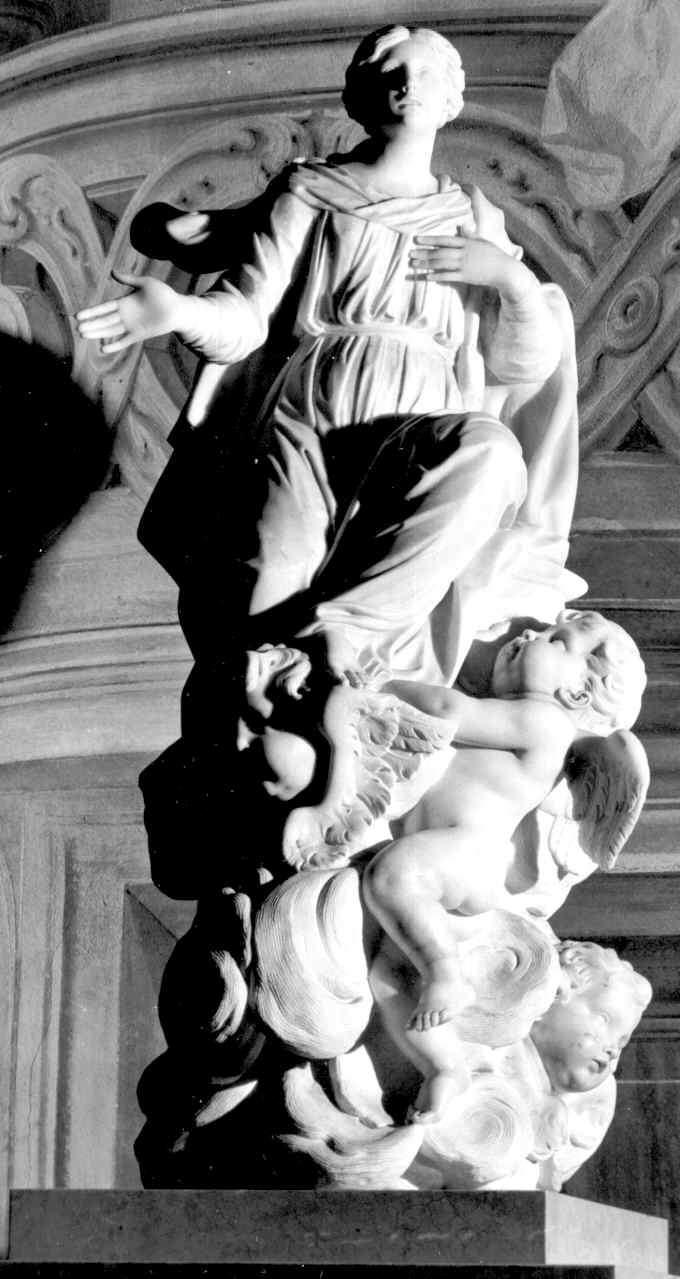 Madonna con angeli (statua) di Bernini Gian Lorenzo (maniera) (prima metà sec. XVIII)