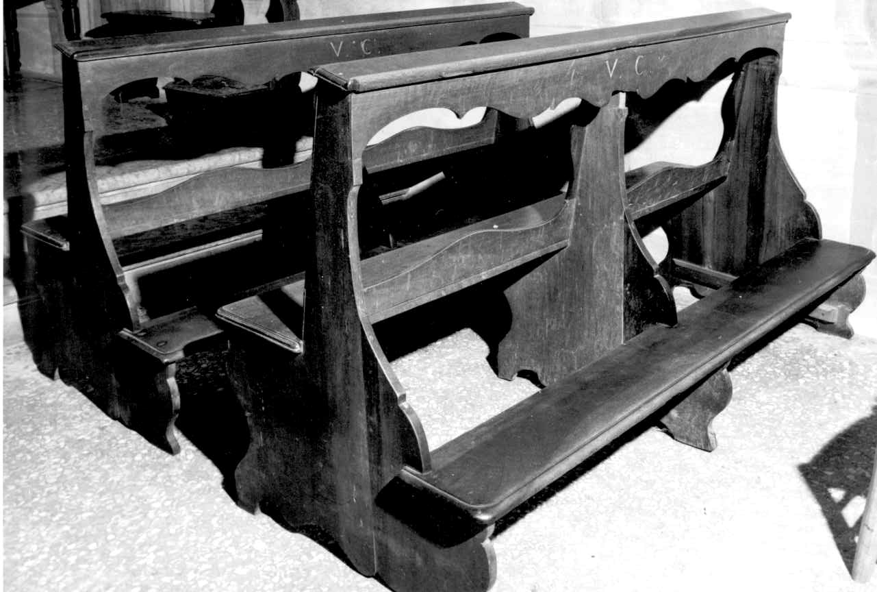 banco da chiesa, serie - bottega parmense (secondo quarto sec. XIX)