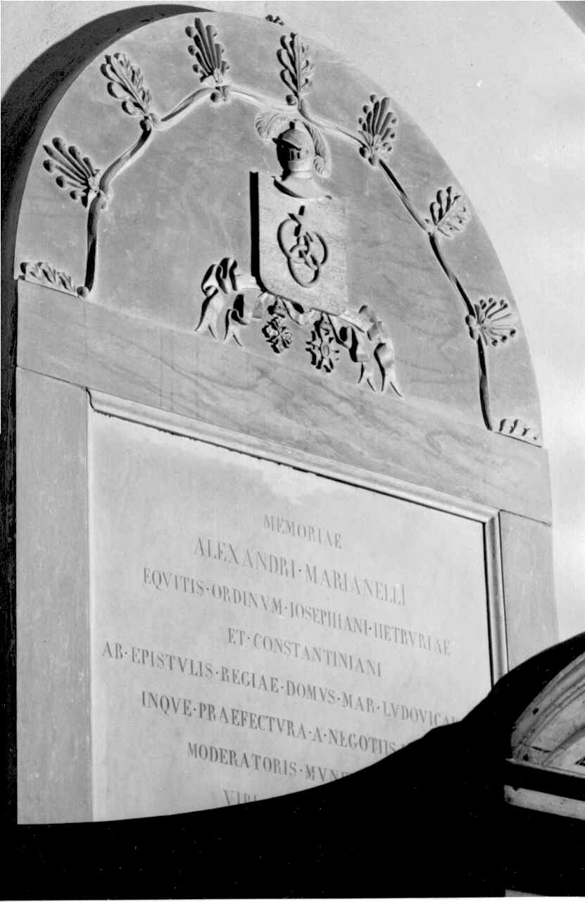 lapide commemorativa - bottega parmense (metà sec. XIX)