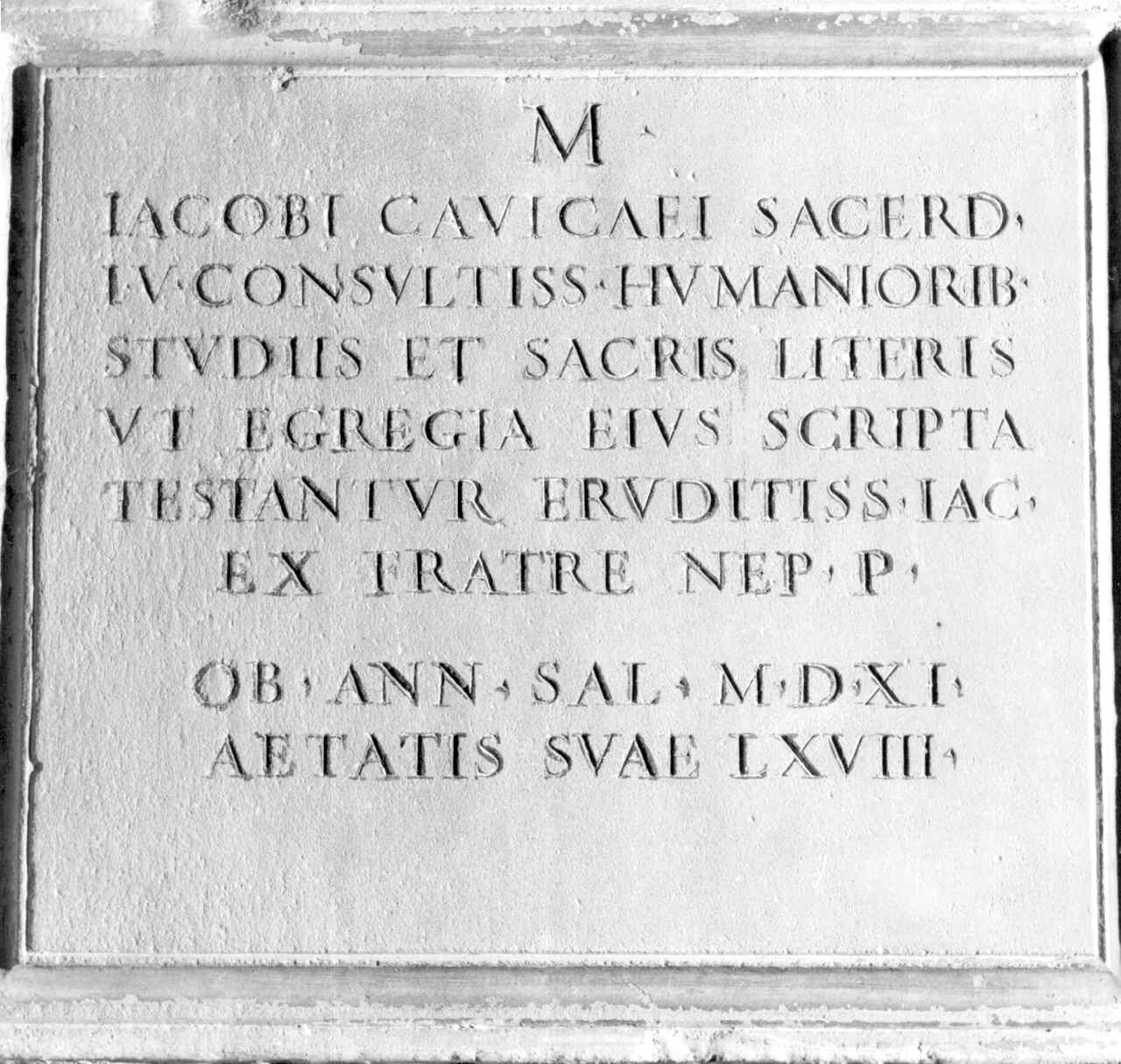 lapide commemorativa - bottega parmense (primo quarto sec. XVI)