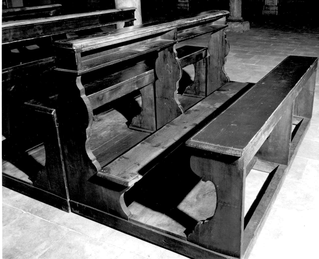 banco da chiesa, serie - bottega parmense (sec. XIX)