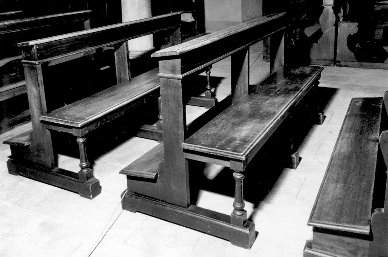 banco da chiesa, serie - bottega parmense (sec. XIX)