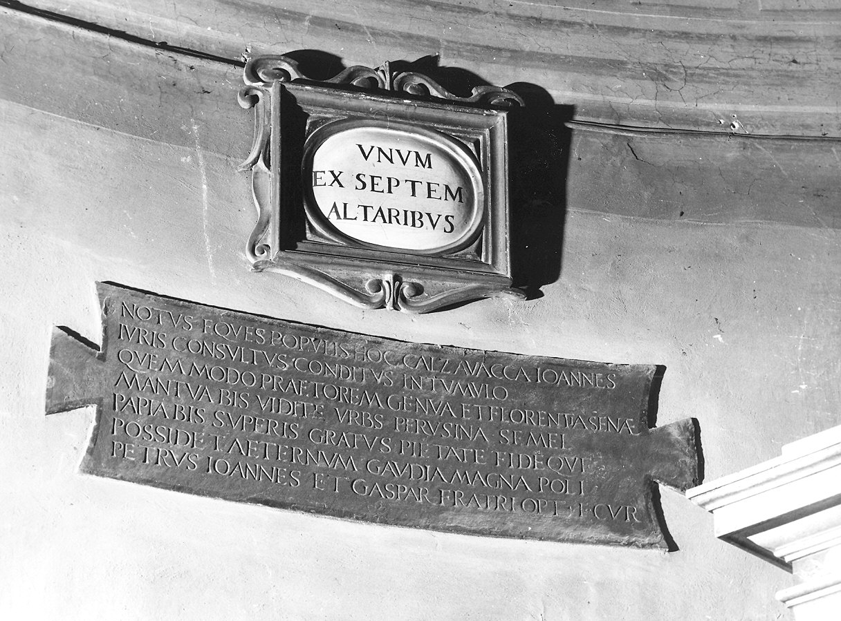 lapide commemorativa - bottega parmense (ultimo quarto sec. XV)