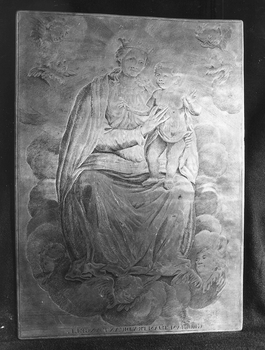 Madonna con Bambino (matrice) di Bresciani Antonio (attribuito) (ultimo quarto sec. XVIII)