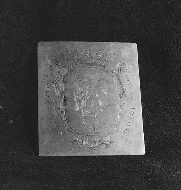 Stemma del Capitolo, arcangelo Raffaele (matrice) di Bresciani Antonio (attribuito) (seconda metà sec. XVIII)