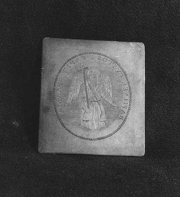 Stemma del Capitolo, arcangelo Raffaele (matrice) di Bresciani Antonio (attribuito) (seconda metà sec. XVIII)
