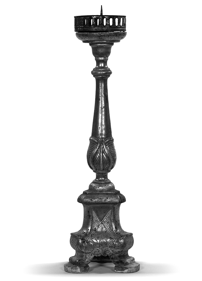 candeliere d'altare, serie - ambito parmense (seconda metà sec. XVIII)