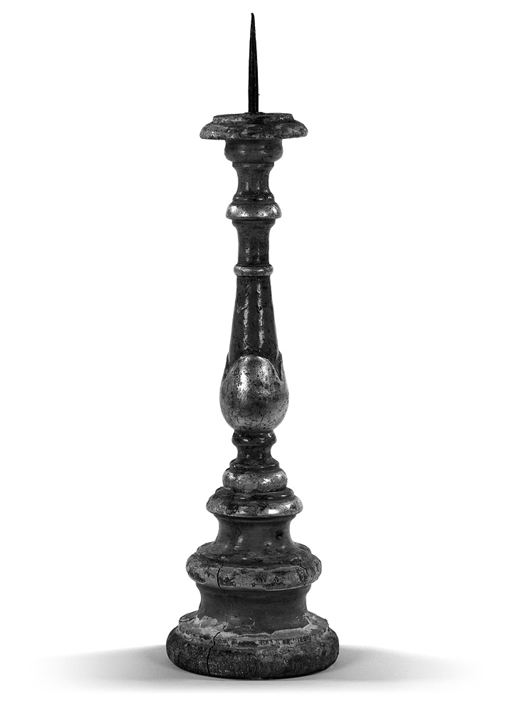 candeliere d'altare, coppia - ambito parmense (prima metà sec. XIX)