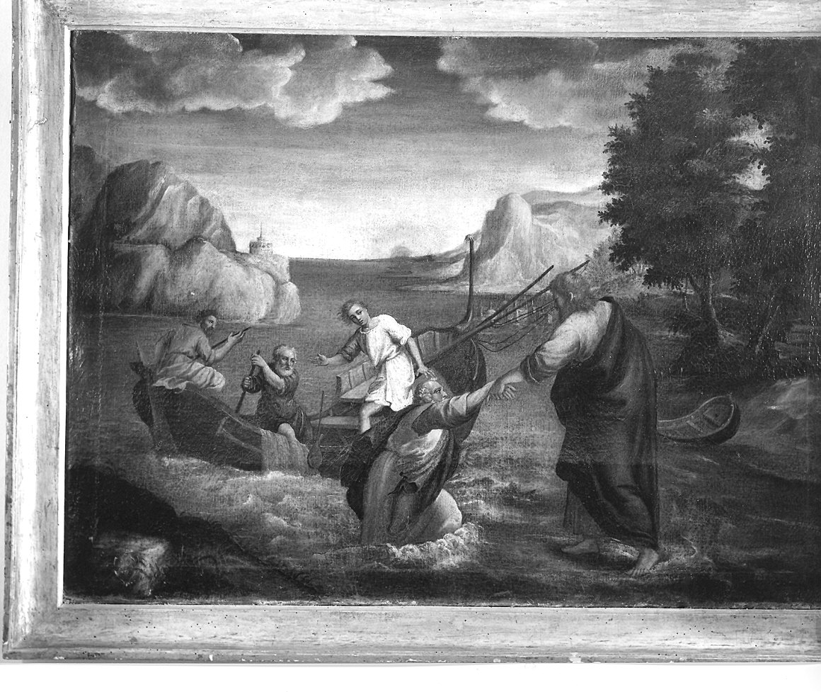 San Pietro cammina sulle acque (dipinto) - ambito Italia settentrionale (sec. XVII)