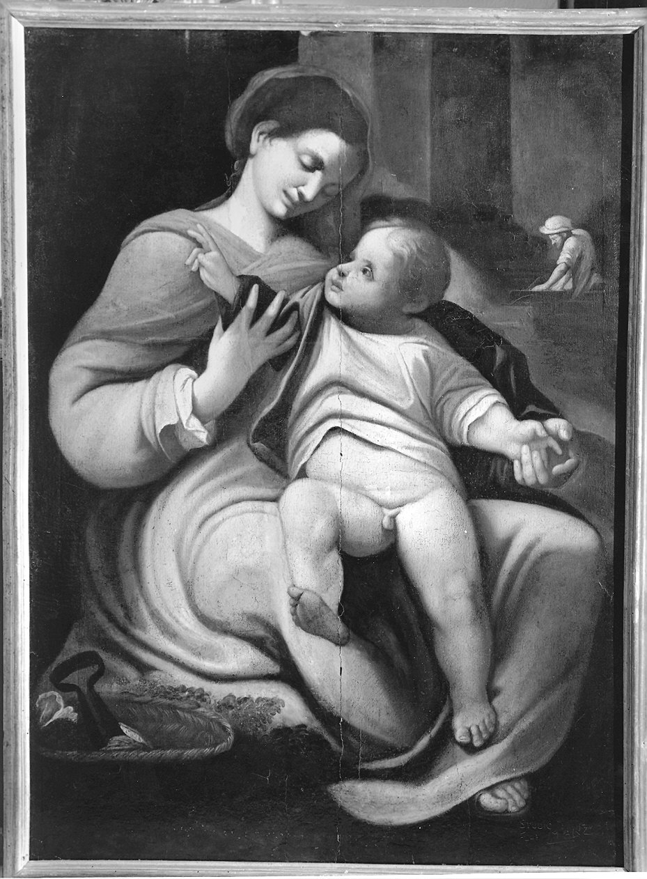 Madonna del Cesto, Madonna con Bambino (dipinto) - ambito emiliano (inizio sec. XVII)