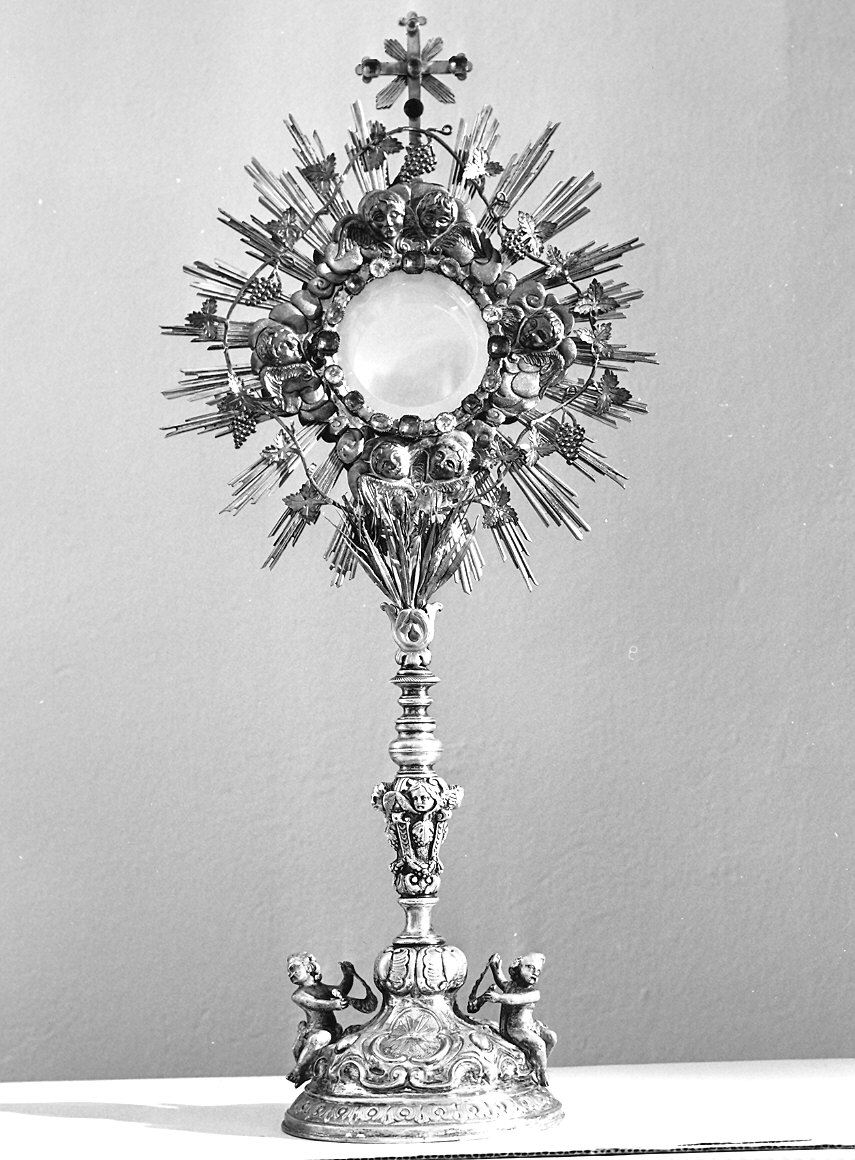 ostensorio - a raggiera - ambito Italia settentrionale (seconda metà sec. XIX)