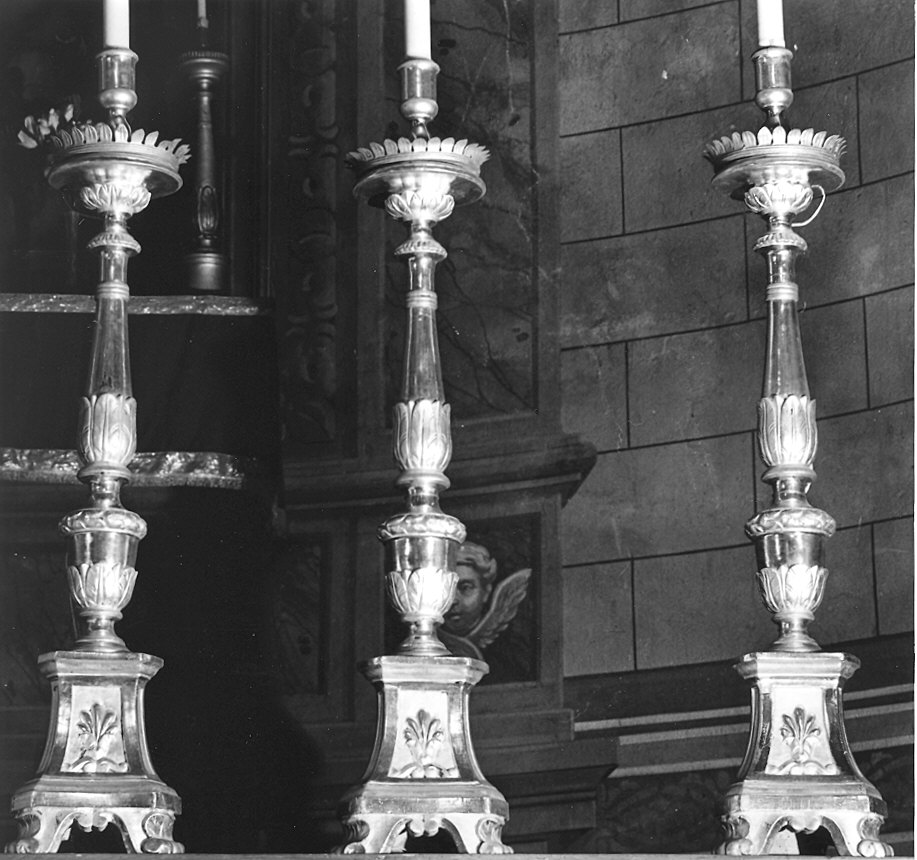 servizio d'altare, insieme - ambito piacentino (inizio sec. XIX)