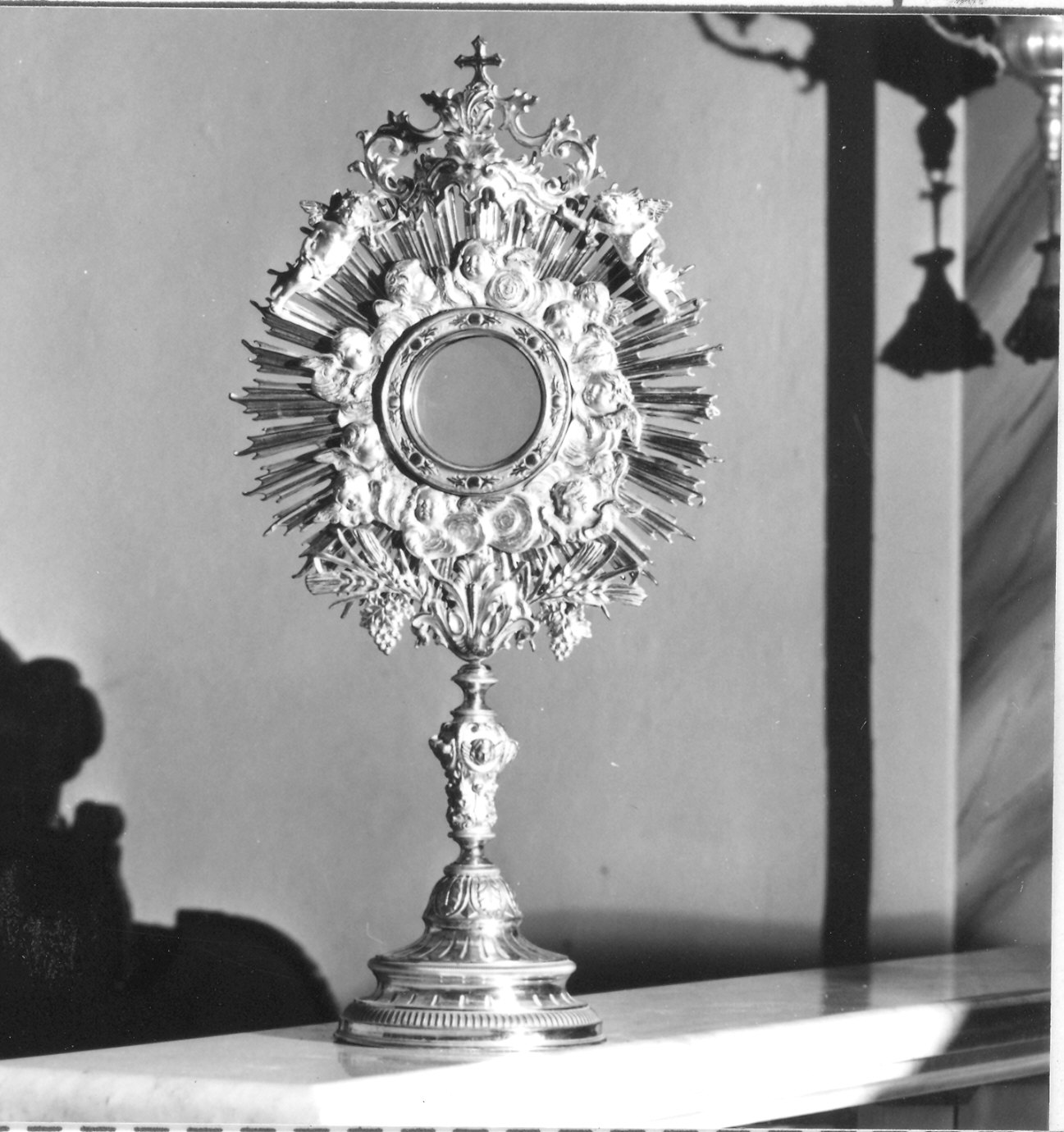 ostensorio - ambito piacentino (fine/inizio secc. XVIII/ XIX)